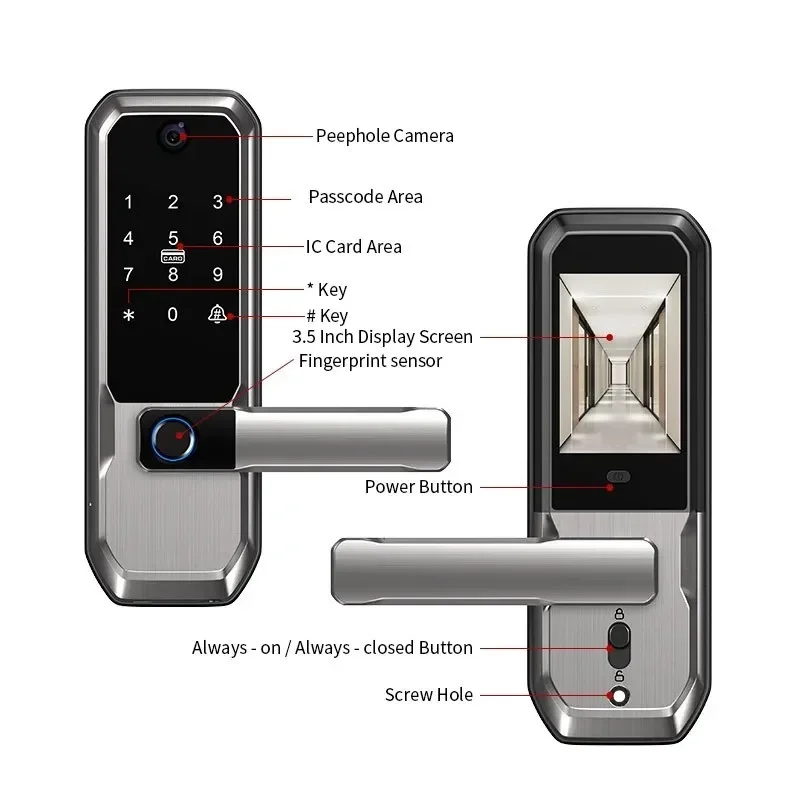 Smart Door Lock Wifi - Serrure de porte intelligente Tuya WiFi