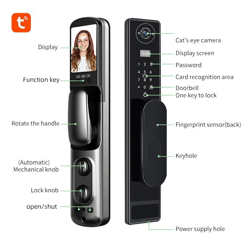 Automatique TUYA Wifi Cat Eye  - Smart Door Lock Wifi avis et prix
